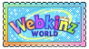 A stamp of the Webkinz World logo.